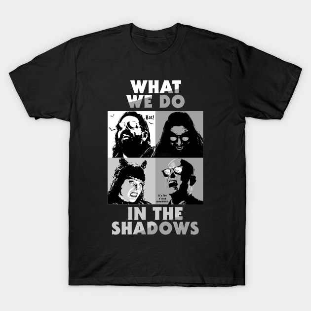 Black And White what we do in the shadows T-Shirt by Brown777